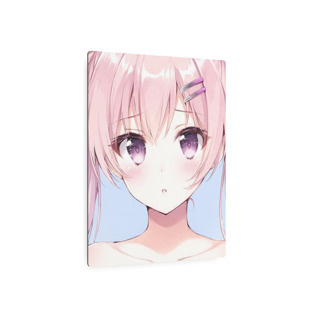 Bare Beauty - Pastel Anime Girl Metal Poster