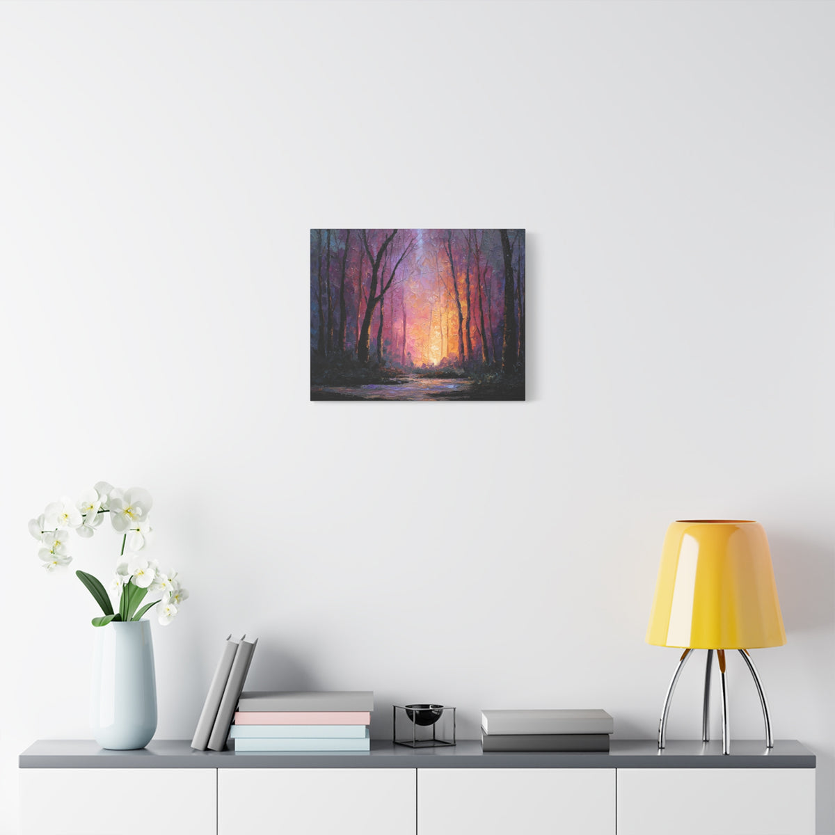 First Light - Textured Forest Wall Art