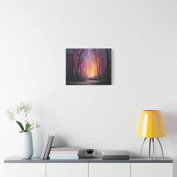 First Light - Textured Forest Wall Art