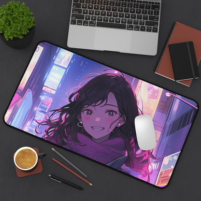 Night Vibes - Anime Girl Desk Mat