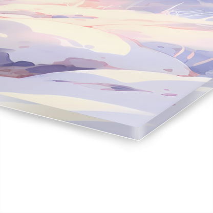 Silent Snowscape - Anime Glass Painting