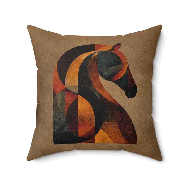 The Knight - Abstract Chess Decor Pillow
