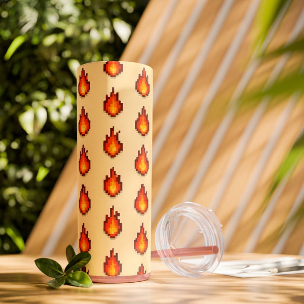 Fire Drops - 16-Bit RPG Aesthetic Skinny Tumbler