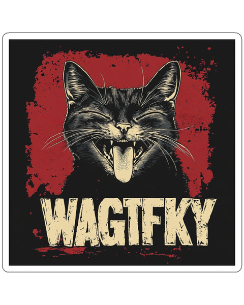 WAGTFKY Cat Die-Cut Sticker