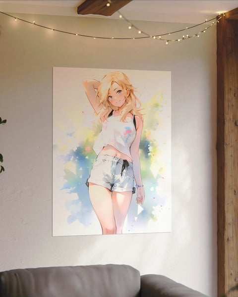 A Reflection of Spring - Anime Watercolor Poster