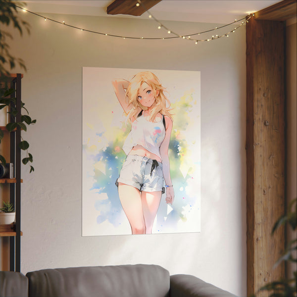 A Reflection of Spring - Anime Watercolor Poster