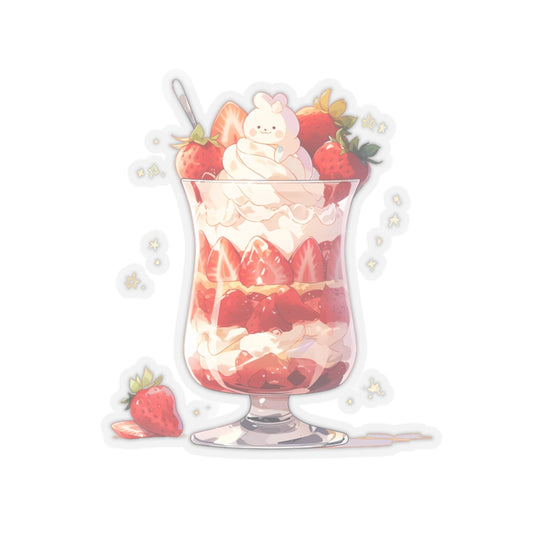 Strawberry Bunny Parfait - Cute Anime Sticker