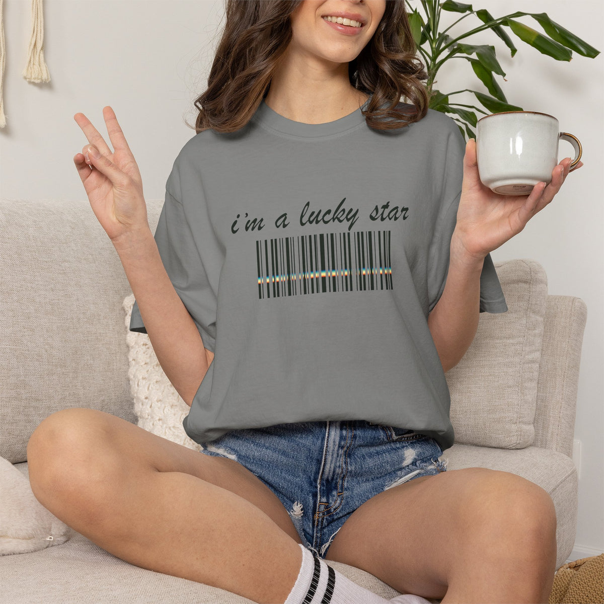I'm a Lucky Star - Graphic Barcode T-Shirt