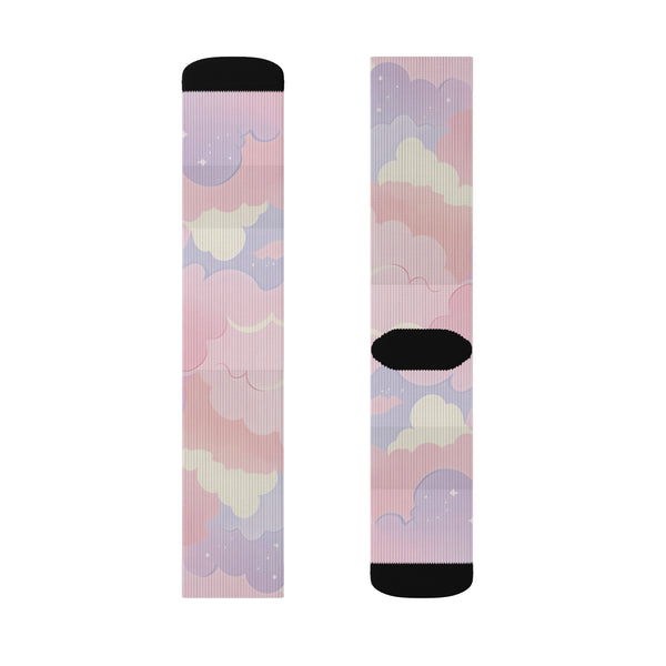 Pastel Clouds Lofi Anime Socks