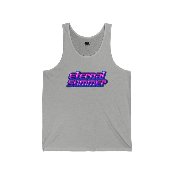 Gray tank top with 'Eternal Summer' logo on a white background