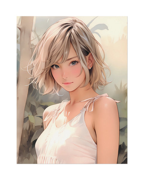 Goddess of Phalia - Anime Watercolor Poster
