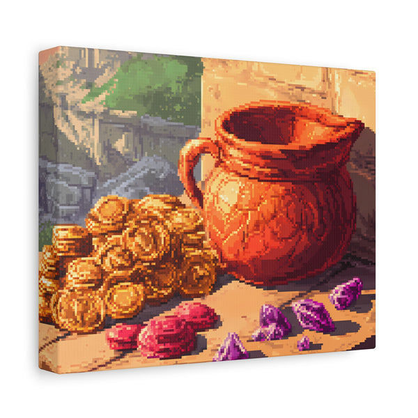 Riches of the Keep - Anime Pixel Art Canvas Print