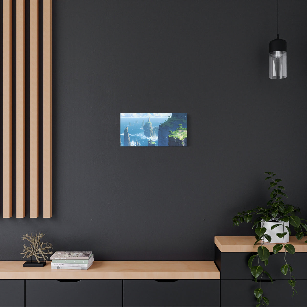 Sea Cliffs - Anime Canvas Print Fantasy Decor