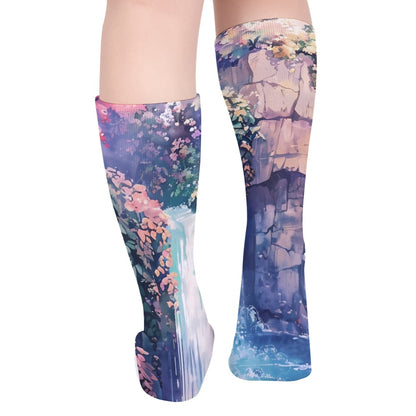 Waterfall Fantasy - Aesthetic Anime Socks