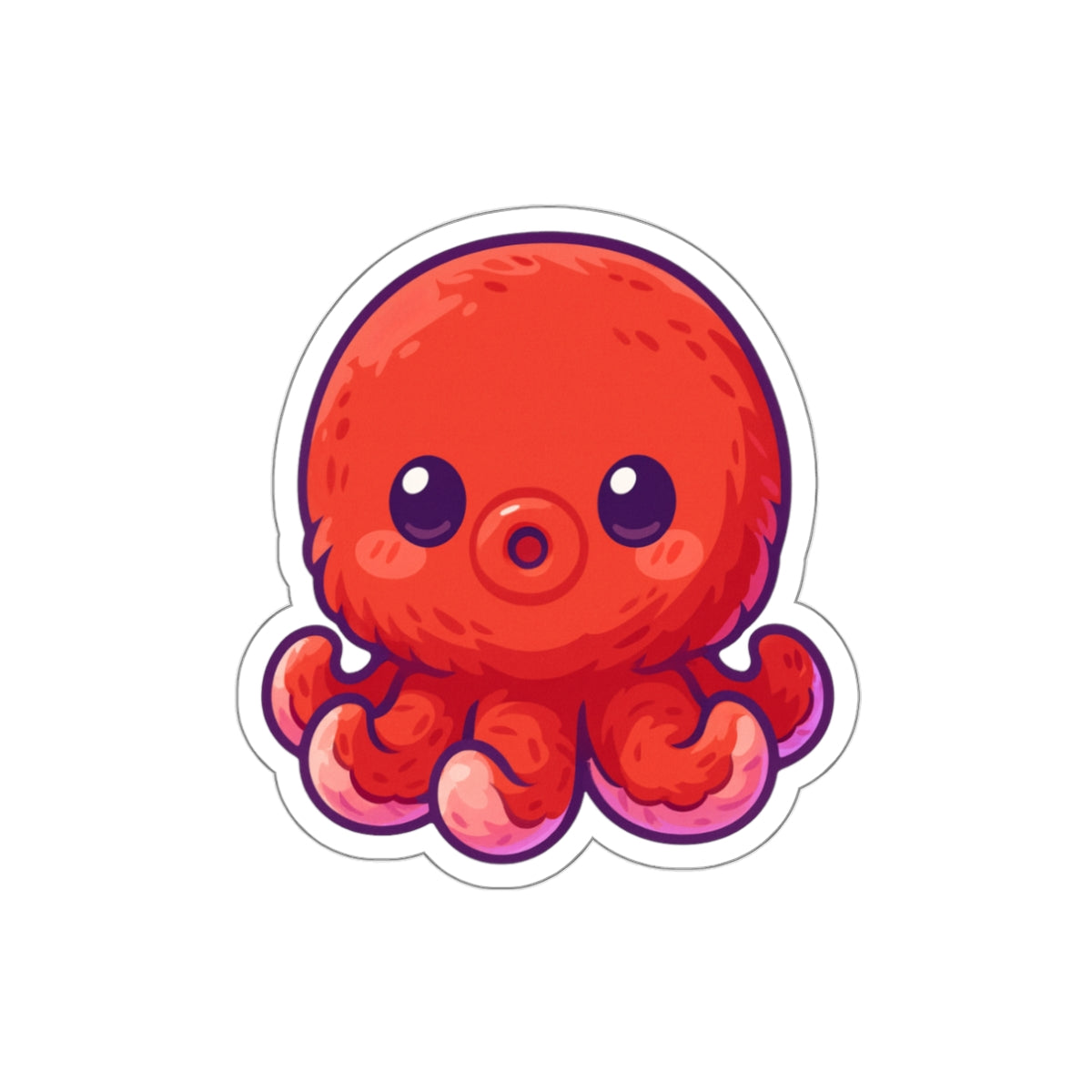 Alone Octopus Cute Anime Sticker
