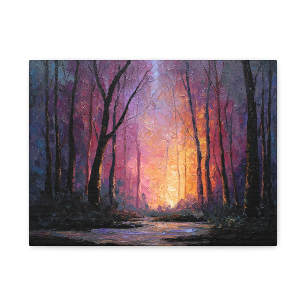 First Light - Textured Forest Wall Art