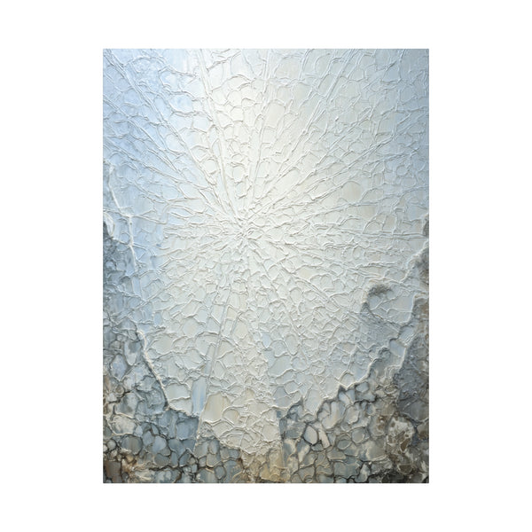 Frosted Glass - Abstract White Wall Art