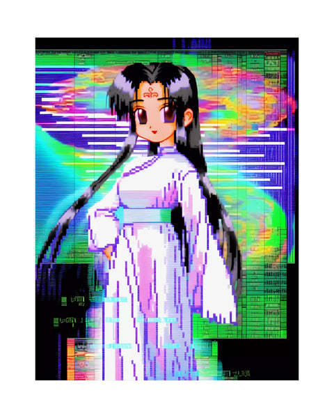Harmony Disharmony - Pixel Anime Girl Poster