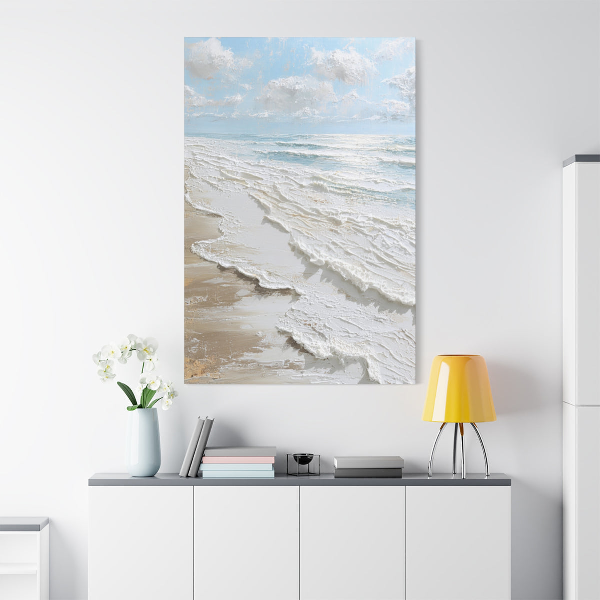 Coastal Bliss - White Beach Wall Art