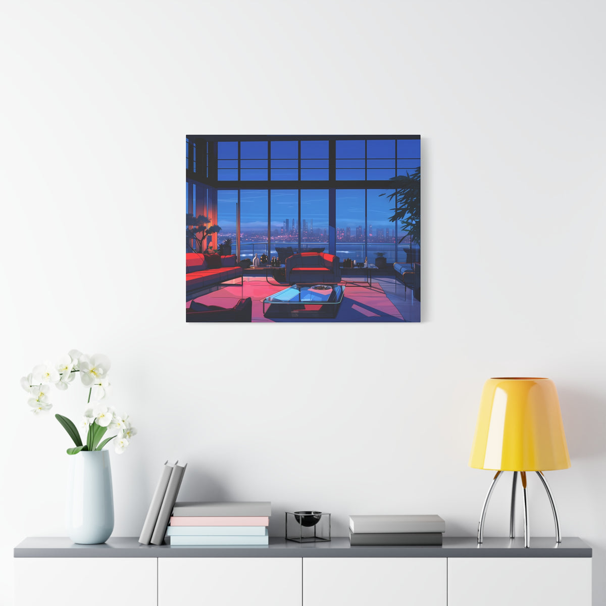 Diamond Nights - Retro Anime Canvas Print