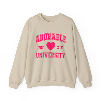 Adorable University School Spirit - Cute College Crewneck Sweatshirt