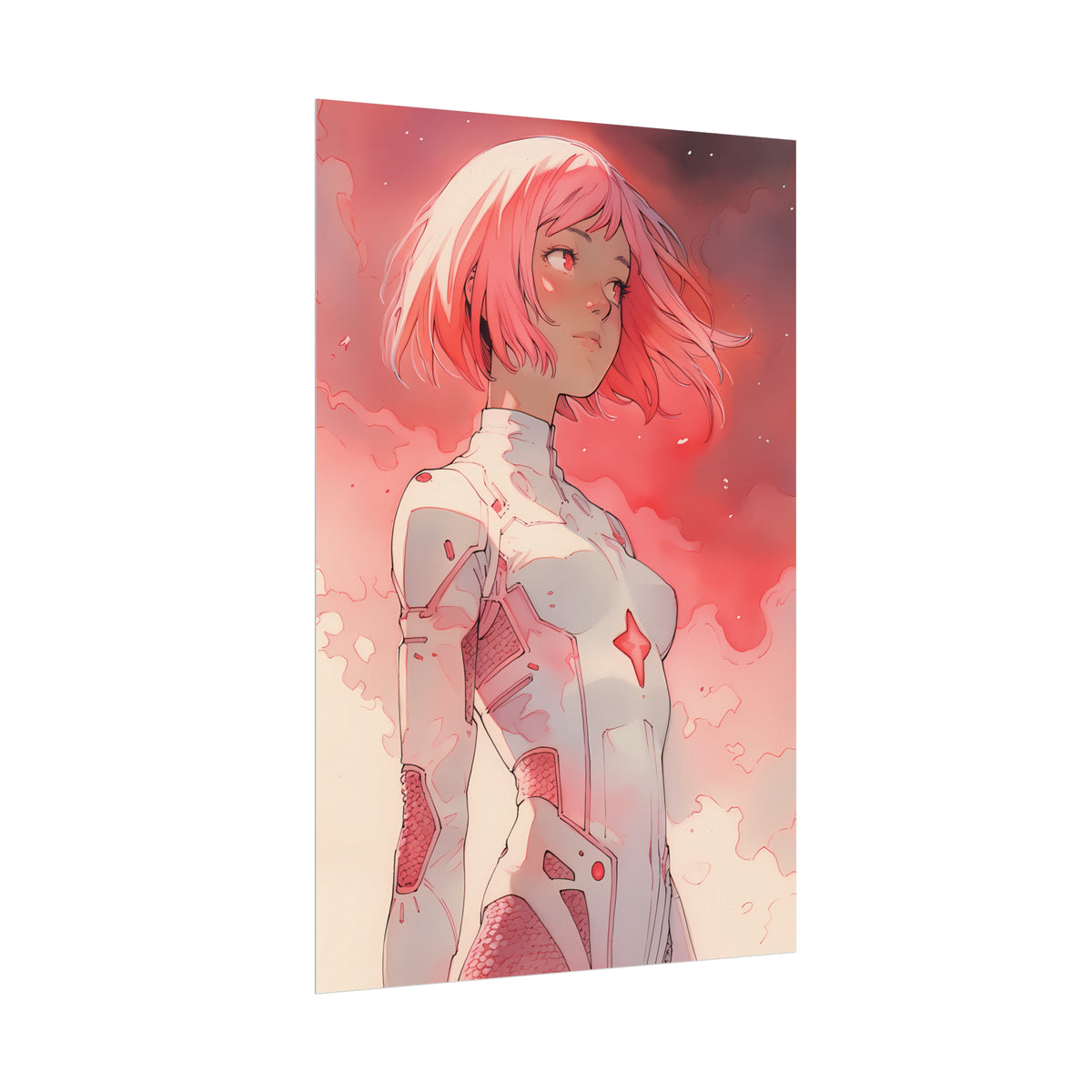 Hikari Child of Light - Anime Girl Watercolor Poster