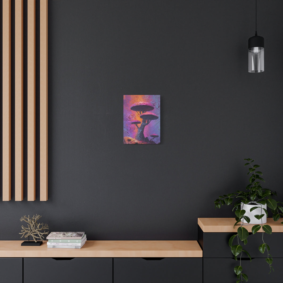 Fungal Tree - Textured Vertical Wall Art