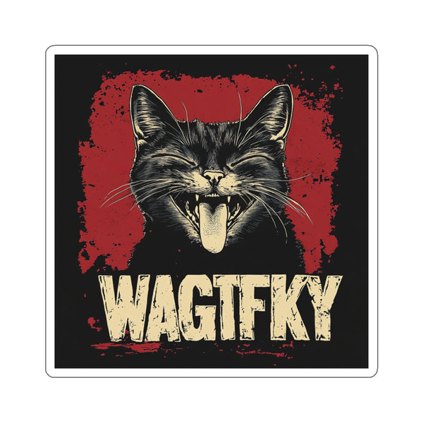 WAGTFKY Cat Die-Cut Sticker