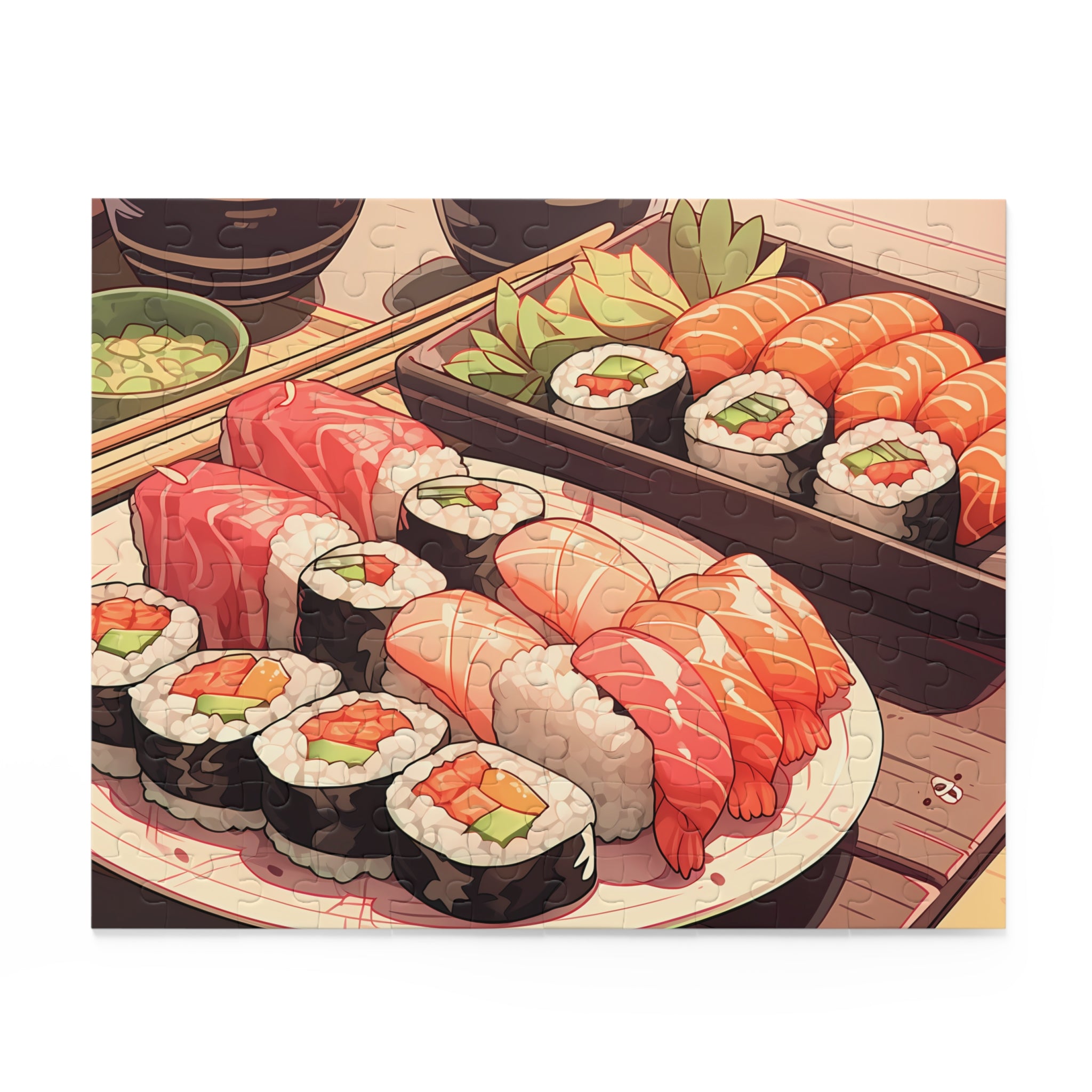 Set of Sushi in Kawaii style. Cute, colorful illustration. Japanese food.  Anime and chibi. Vector. Stock Vector | Adobe Stock