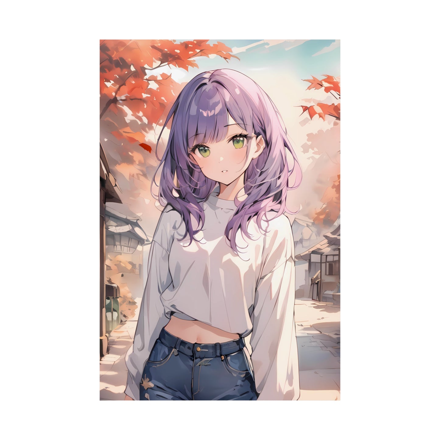 October Stories - Cute Anime Girl Poster