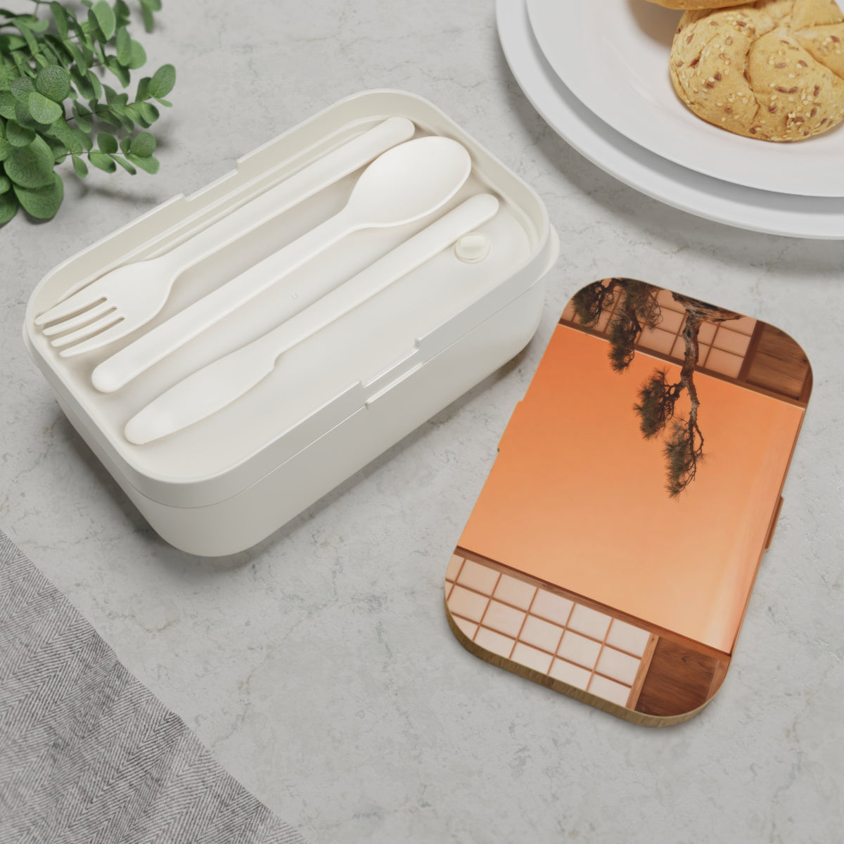 Entryway - Japanese Zen Bento Box With Utensils