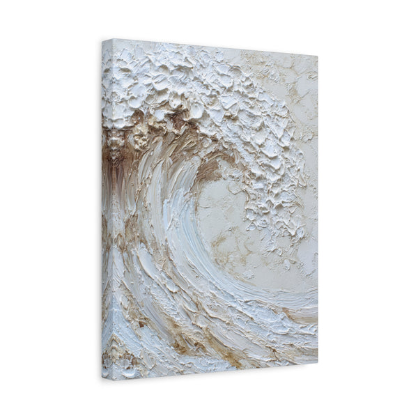 Wave Crest - Textured White Wall Art