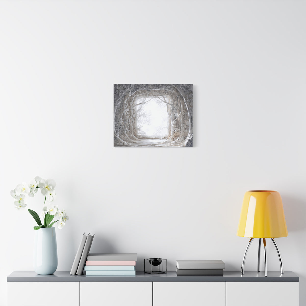 Pearl Hall - Textured White Fantasy Wall Art