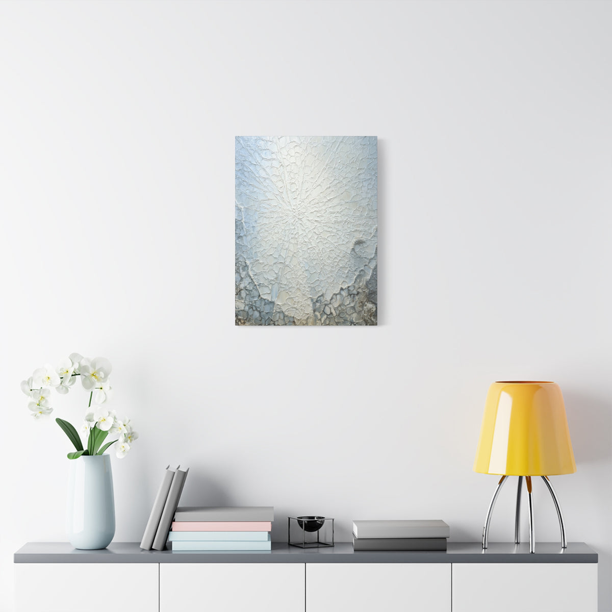 Frosted Glass - Abstract White Wall Art