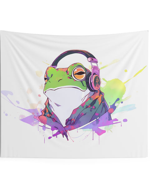 Cackling Frog Zen Mode - Anime Wall Tapestry