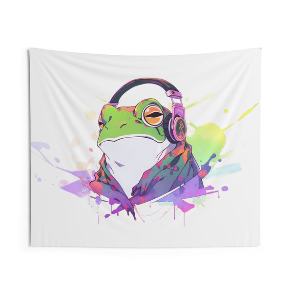 Cackling Frog Zen Mode - Anime Wall Tapestry