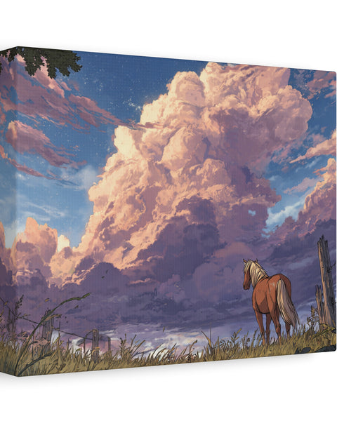 Freedom Longing - Anime Canvas Horse Print