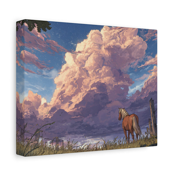 Freedom Longing - Anime Canvas Horse Print