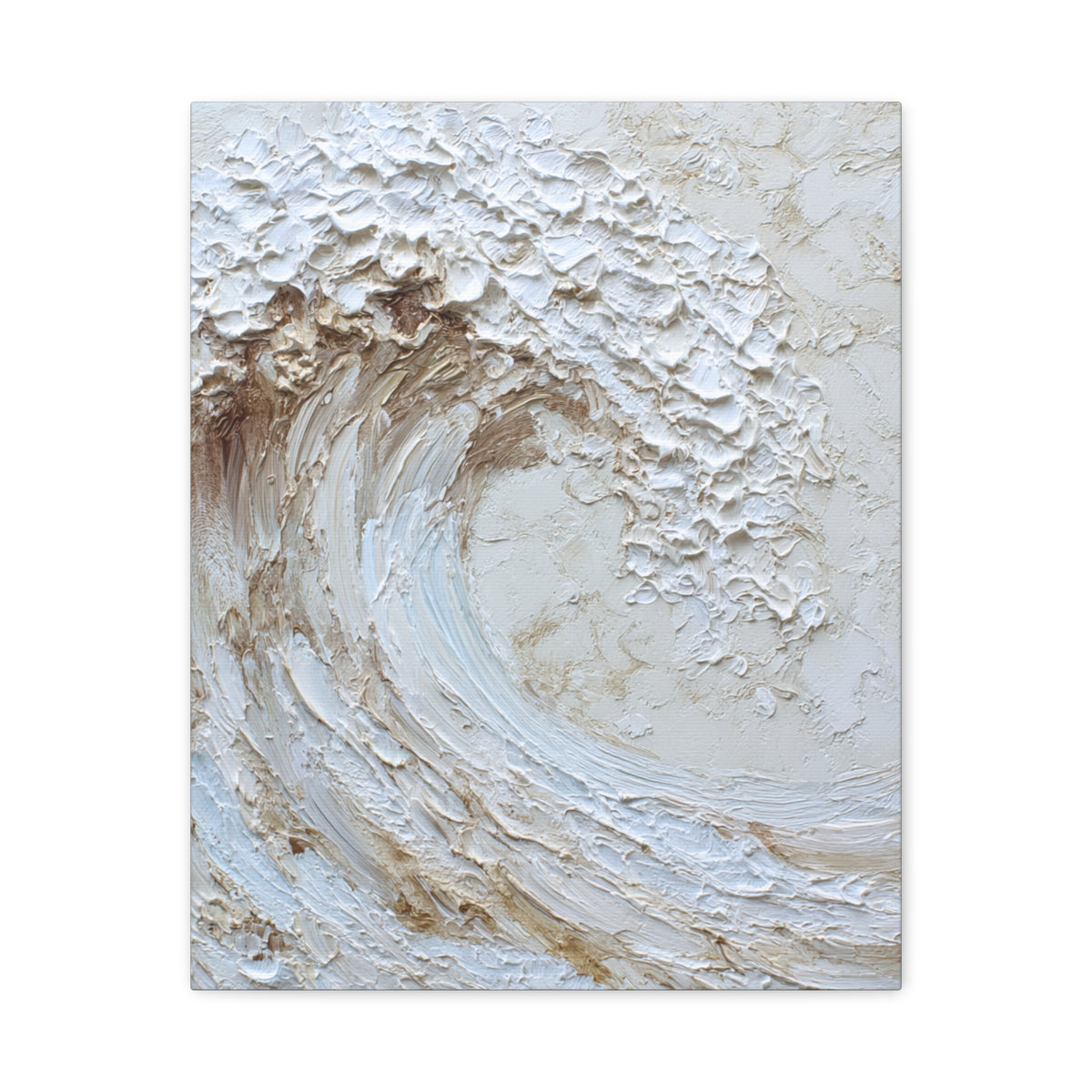 Wave Crest - Textured White Wall Art