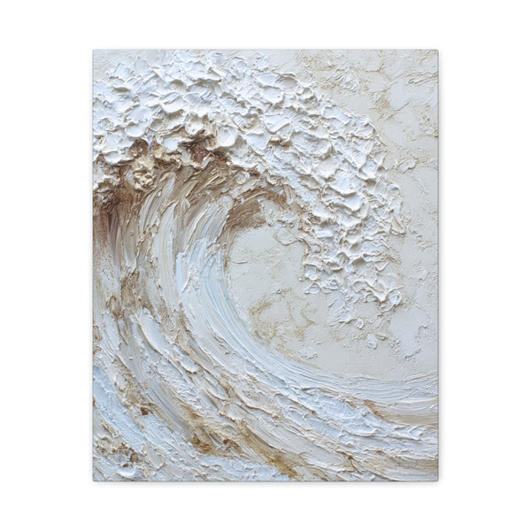 Wave Crest - Textured White Wall Art