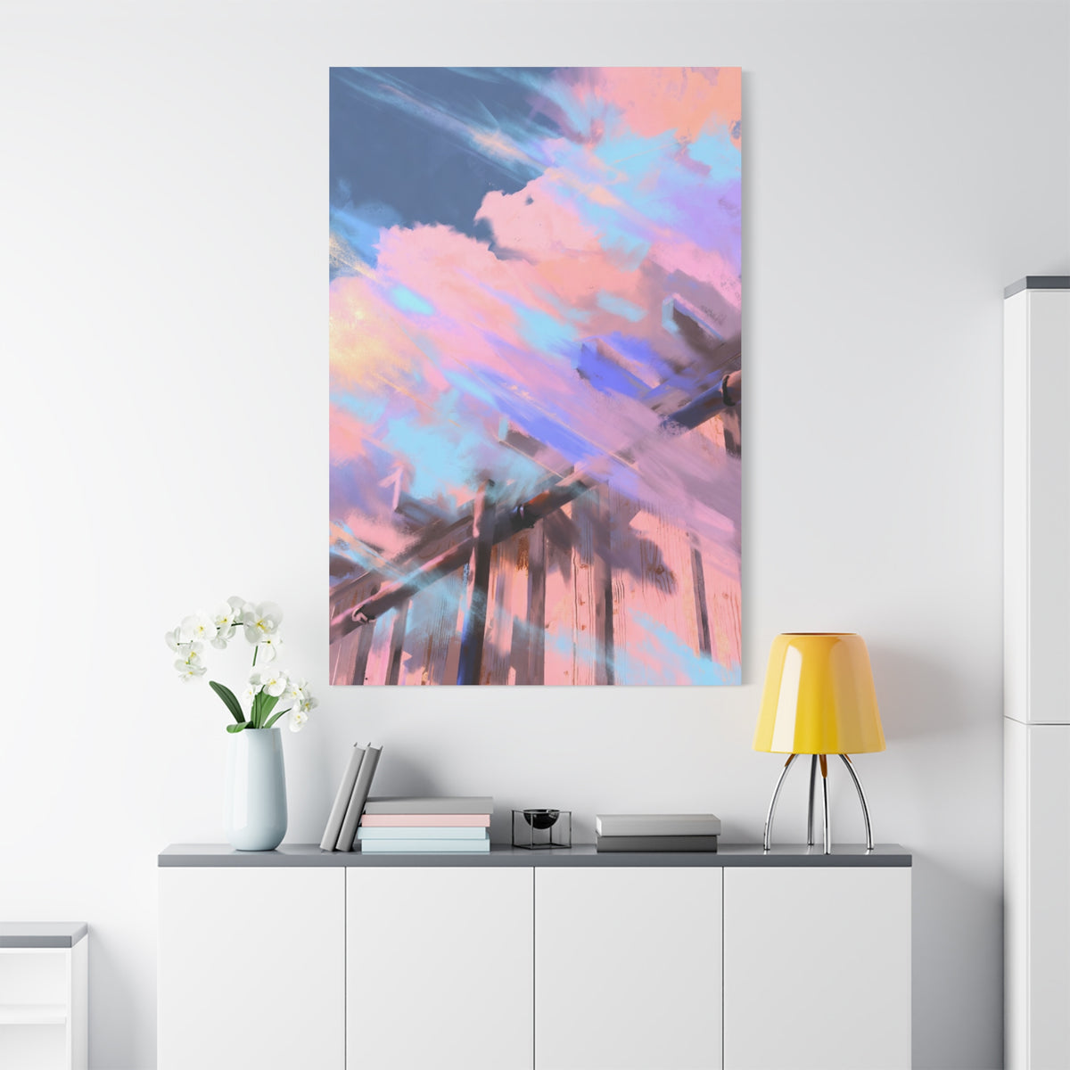 Crossing Over - Abstract Vertical Wall Art