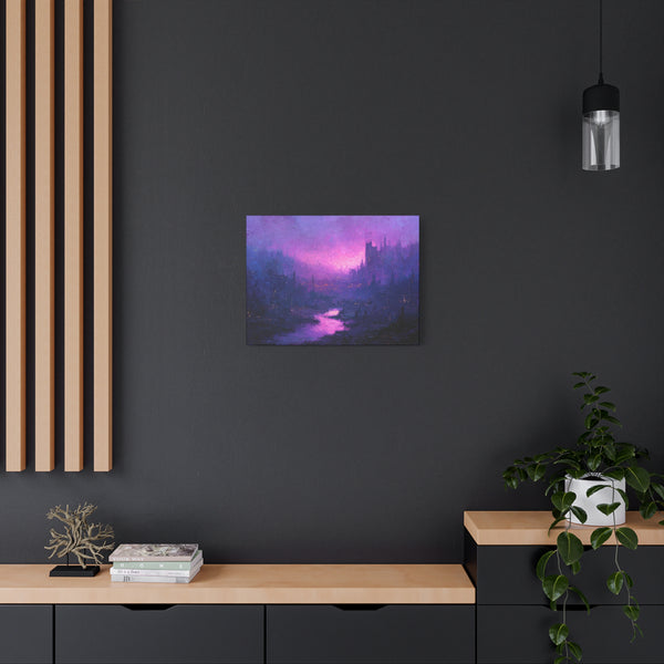 Violet City - Textured Fantasy Wall Art