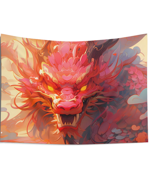 Divine Dragon - Anime Dragon Wall Tapestry