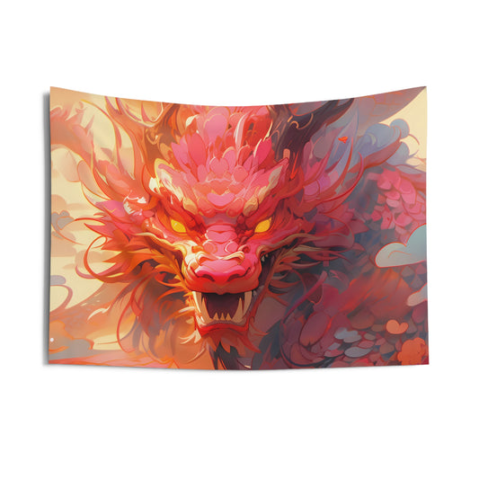 Divine Dragon - Anime Dragon Wall Tapestry