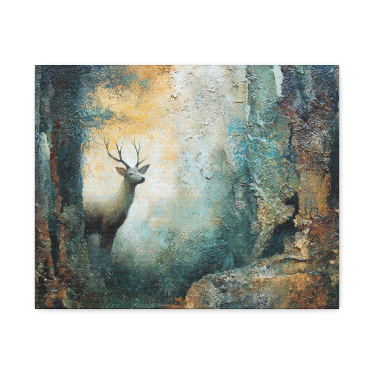 Emerging Buck - Textured Wall Art