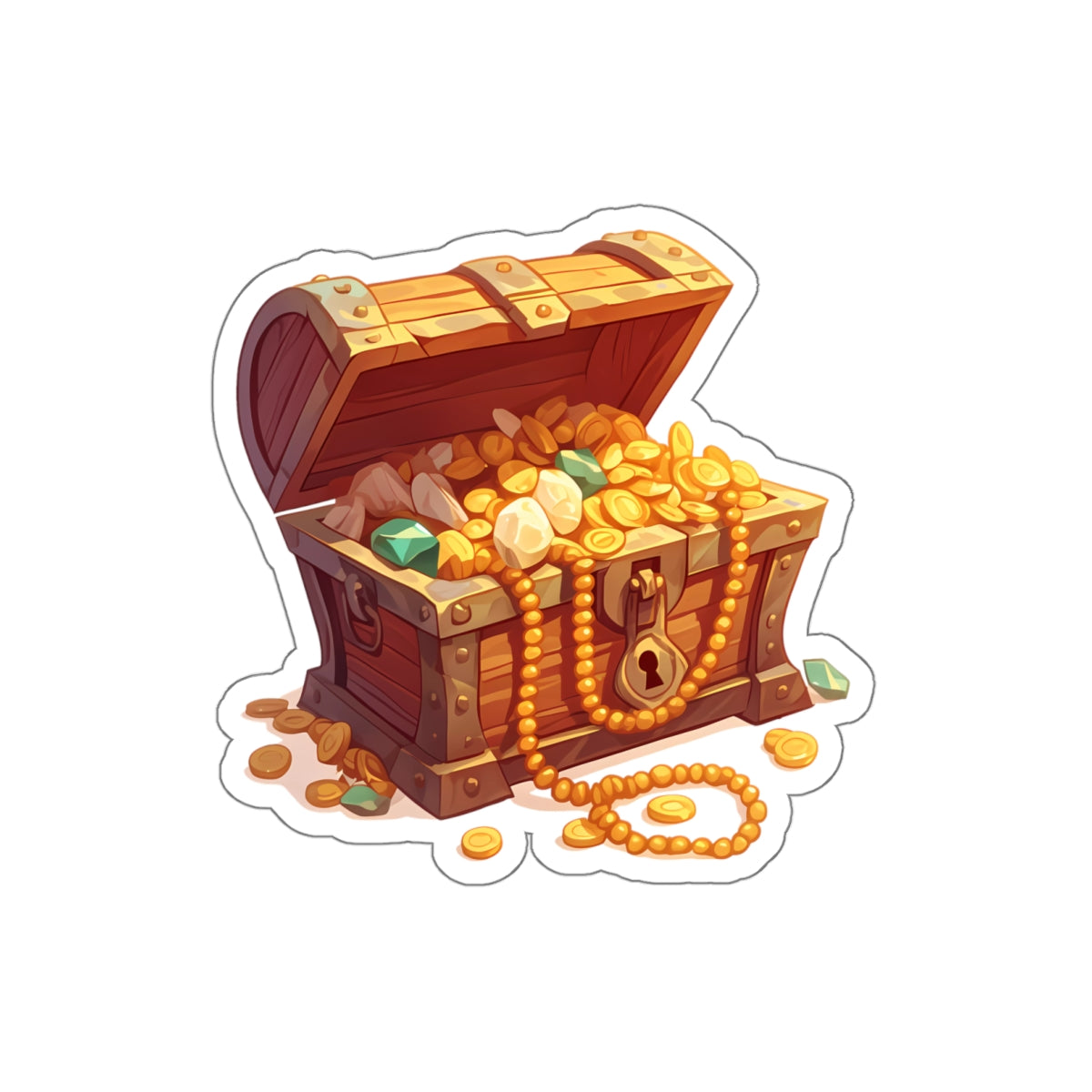 Golden Bounty - Anime Treasure Chest Sticker