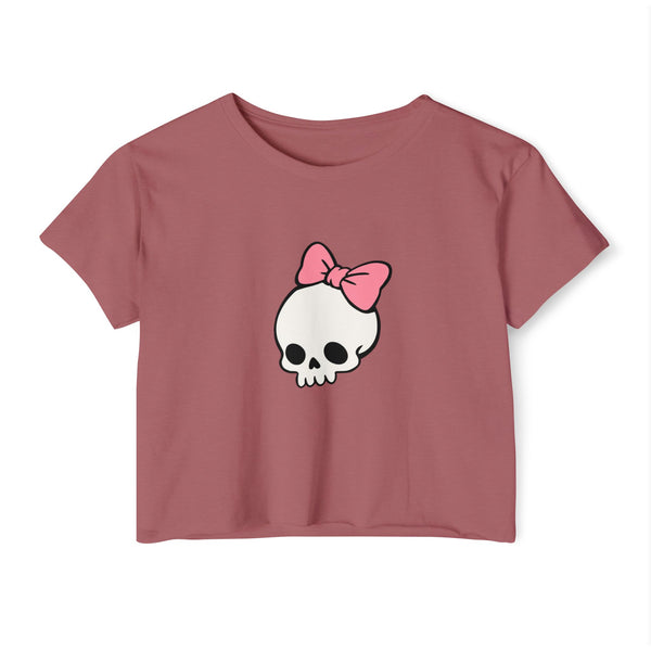 Literally Just a Skull - Pastel Goth Boxy Crop Tee