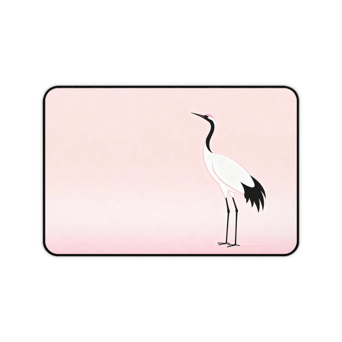 Japanese Crane Desk Mat With Minimalist Theme
