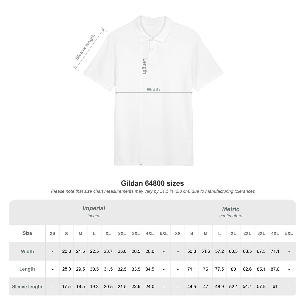 Heart Circle Emblem - Embroidered Pique Polo Shirt
