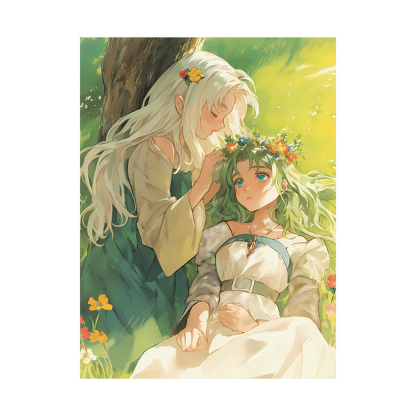 Flower Crown - Cute Anime Poster